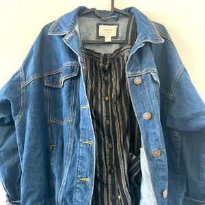 F21 denim jacket + mini dress set